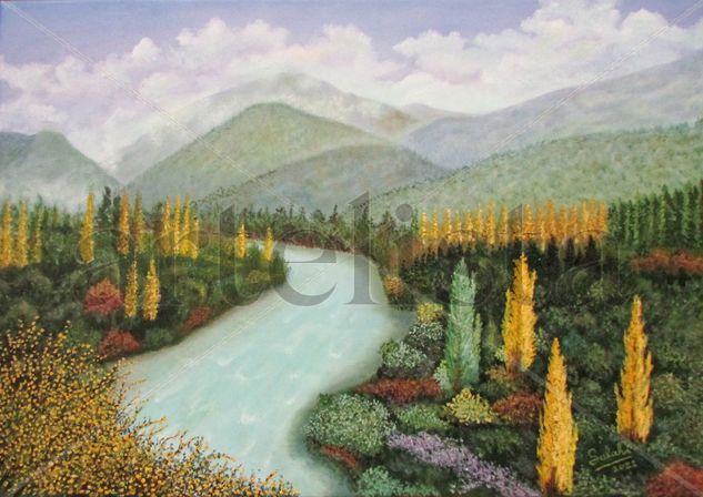 Cajón del Maipo 2. Oil Canvas Landscaping