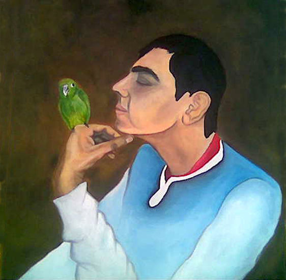 " AUTORRETRATO ESPÍN " Oil Canvas Figure Painting