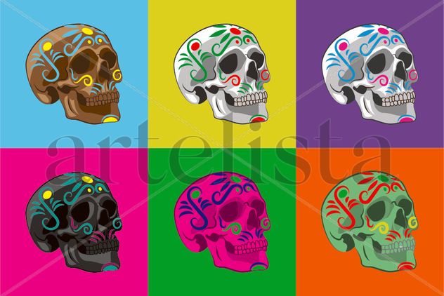 Mexican Calaveritas Pop Art