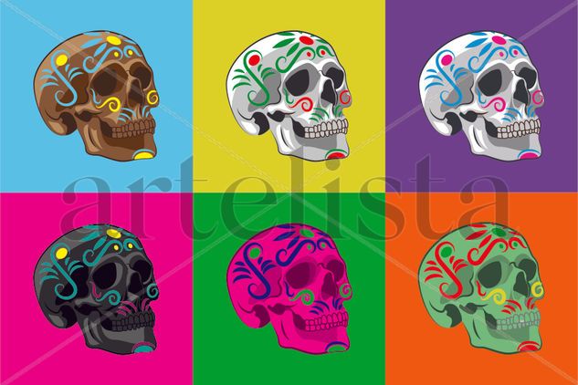 Mexican Calaveritas Pop Art 