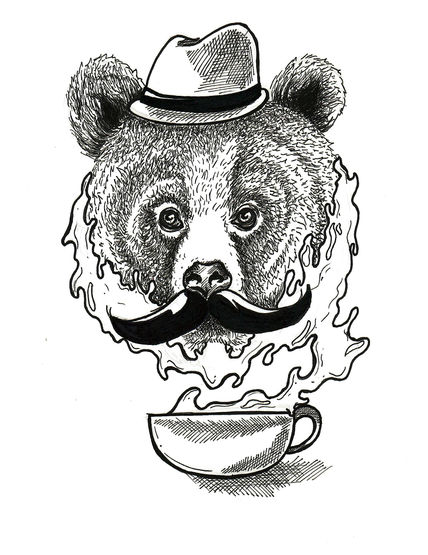 Bear emerging from...