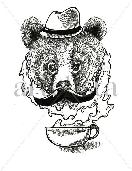 Bear emerging from...