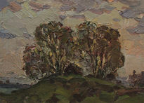 Trees on a hillock