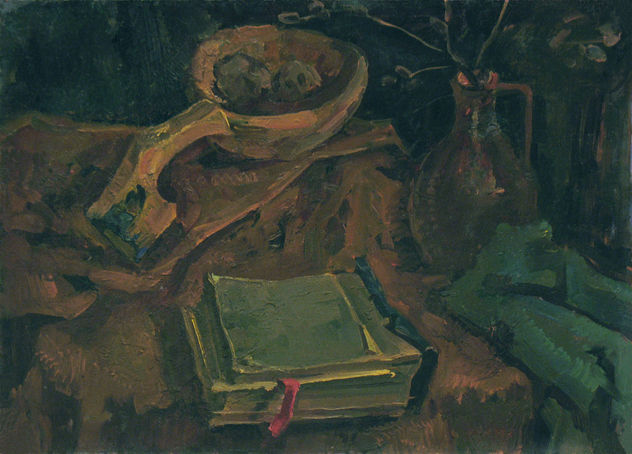 Still life with ancient book