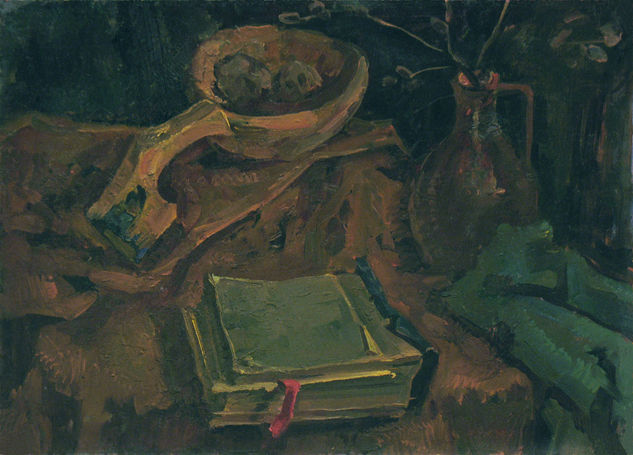 Still life with ancient book Óleo Otros Bodegones