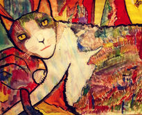 Mi gata Luna abstracta