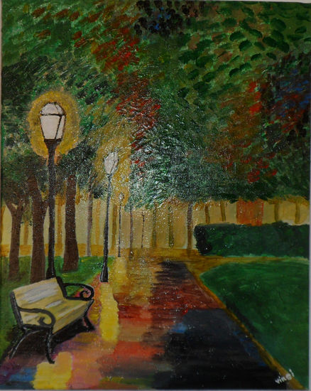 el parque Acrylic Canvas Landscaping