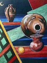 AGUA DE VIDA Oil Panel Still Life Paintings