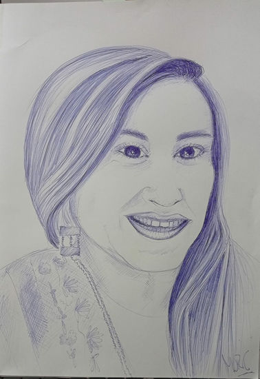 retrato de estudio, año 2018, constitucion chile. Pencil