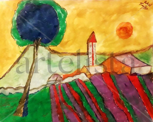 Paisaje estilo Naif