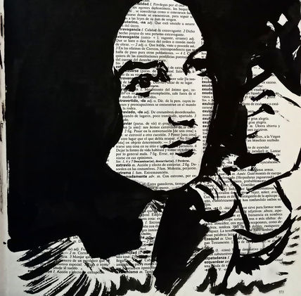 Retrato en tinta china