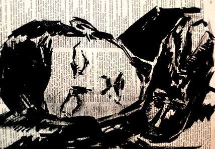 Retrato en tinta china