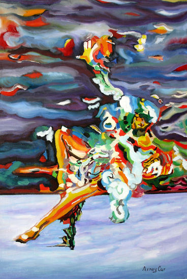 DANZA SOBRE EL HIELO Oil Canvas Sports