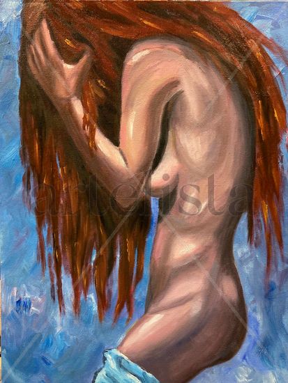 Mujer pelirroja Oil Panel Nude Paintings