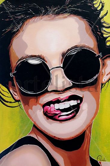 Lemon Acrylic Canvas Portrait