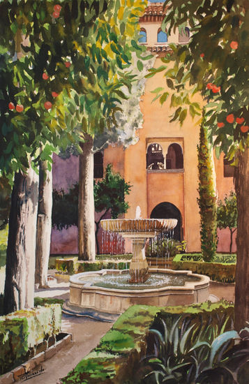 Patio de Lindaraja Watercolour Paper Others