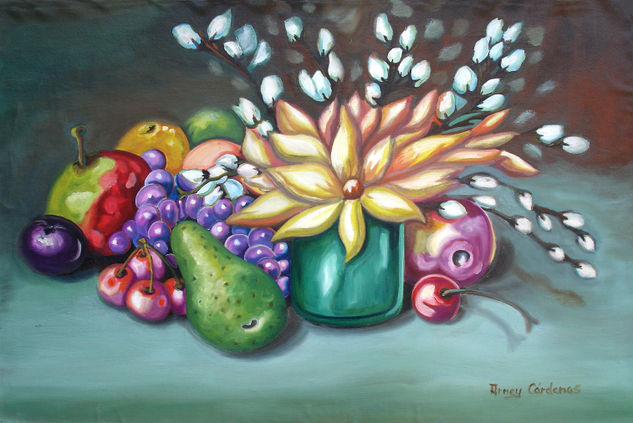 FRUTAS Y ALGODONES Oil Canvas Still Life Paintings