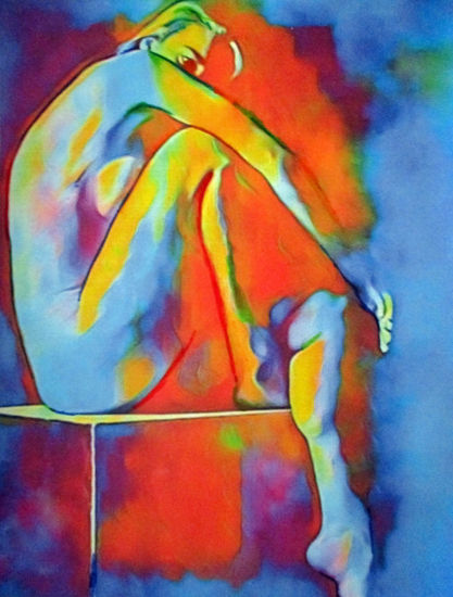 "Immediate Reality" Acrylic Canvas Nude Paintings