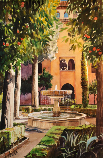 Patio de Lindaraja Watercolour Paper Others