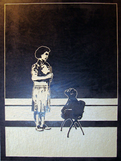 "Sus Hijos" Woodcut