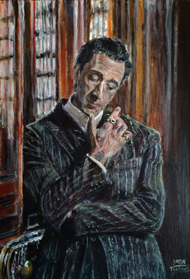 "Luca Changretta, presentación" Adrien Brody Acrílico Lienzo Retrato