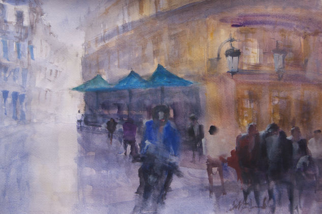 Por las calles de Girona Watercolour Paper Landscaping