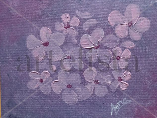 Florecillas tiernas Acrylic Panel Floral Painting