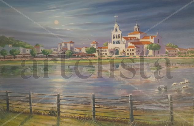 Biserica din El Rocio Oil Textile Landscaping