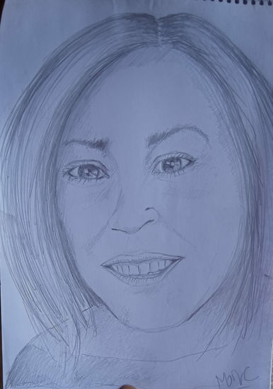 FAny Bonatici, retrato de estudio, año 2019,Constitucion, chile. Graphite