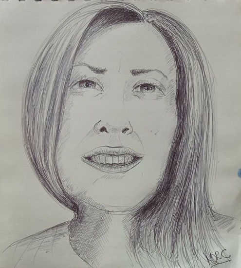 Retrato de Fanny, retrato de estudio, año 2019, constitucion, chile. Graphite