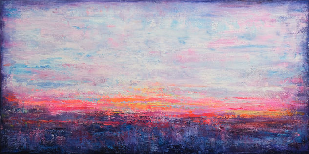 Abstract Sunset Landscape IX Acrylic Canvas Landscaping