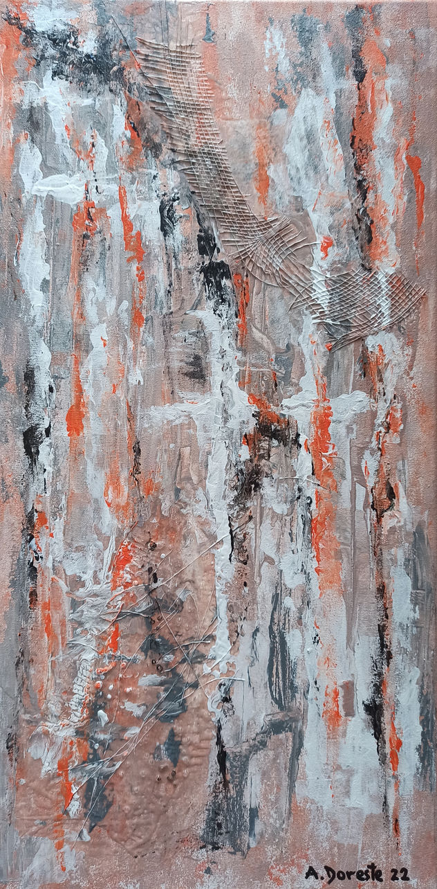 Texturas en gris y naranja
