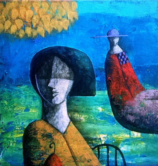 Picnic II Acrylic Canvas Figure Painting