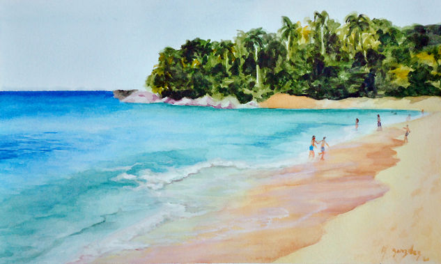 Playa Grande Watercolour Paper Marine Painting