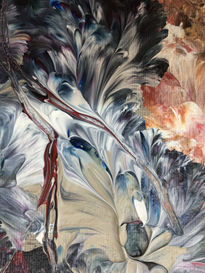 Ave entre flores y...