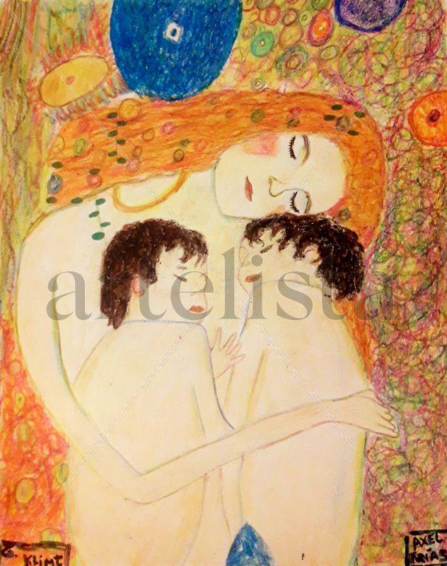 Madre con gemelos (G. Klimt version)