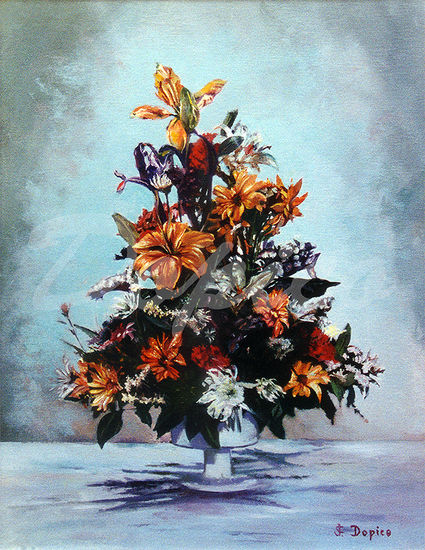 Bodegón de flores/Natureza morta/Still life Oil Canvas Still Life Paintings