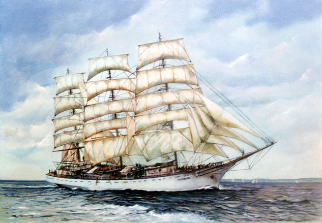 Regata Cutty Sark/Cutty Sark Tall Ship's Race Oil Canvas Marine Painting