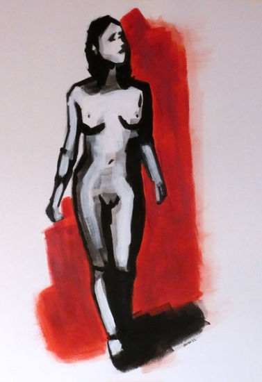 caminante Acrylic Paper Nude Paintings