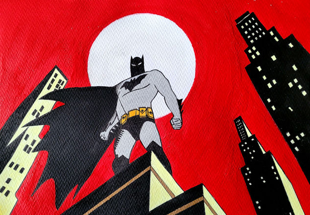 Batman Acrylic Paper Portrait