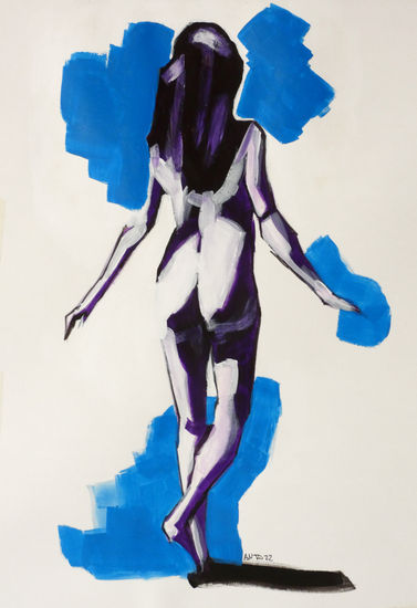 Caminante3 Acrylic Paper Nude Paintings