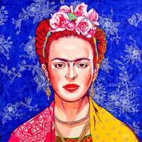 Frida in blue