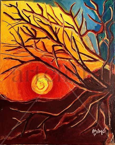 El Atardecer de Mia Acrylic Canvas Landscaping