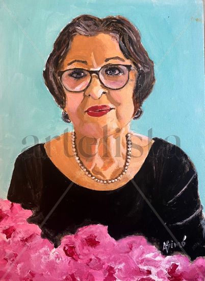 Abuelita Acrylic Others Portrait