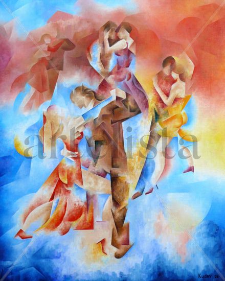 Tango Oil Canvas Figure Painting