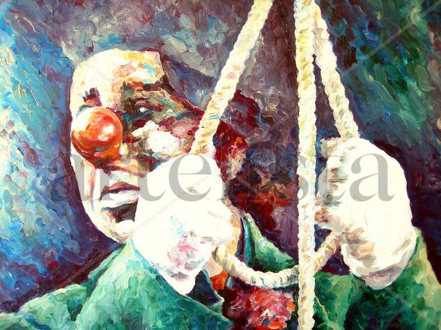 Payaso Oil Canvas Figure Painting