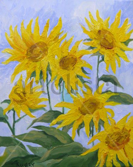 Girasoles Oil Canvas Floral Painting