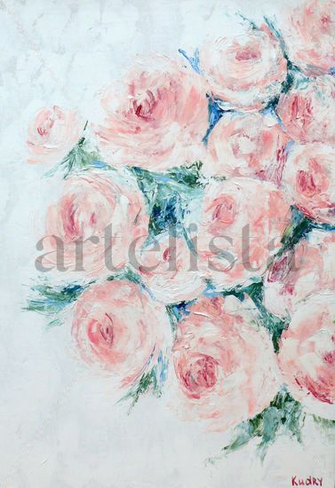 Rosas Oil Canvas Floral Painting