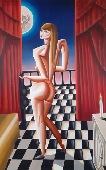 Gorión Rojo Oil Canvas Nude Paintings