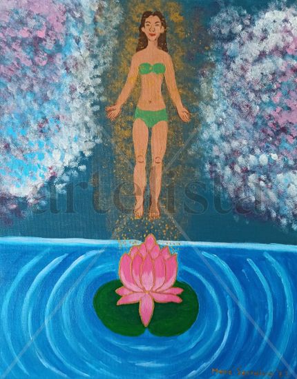 Renacimiento Femenino Acrylic Canvas Figure Painting